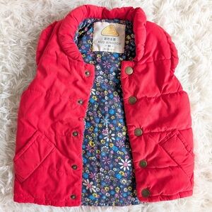 Mud Kingdom Red Snap vest Size 12-18 months